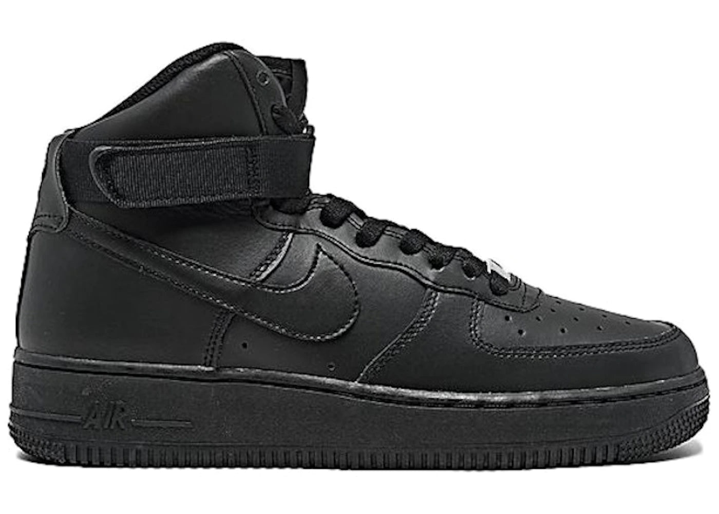 Nike Air Force 1 High LE Triple Black (GS) - vue 360