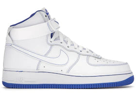 Nike Air Force 1 High White Royal Blue Contrast Stitch - vue 360