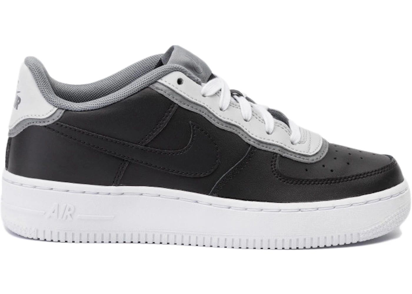 Nike Air Force 1 LV8 Double Black Pure Platinum (GS) - vue secondaire A