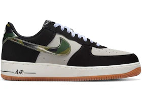 Nike Air Force 1 Low '07 LV8 Black Patent Camo Swoosh