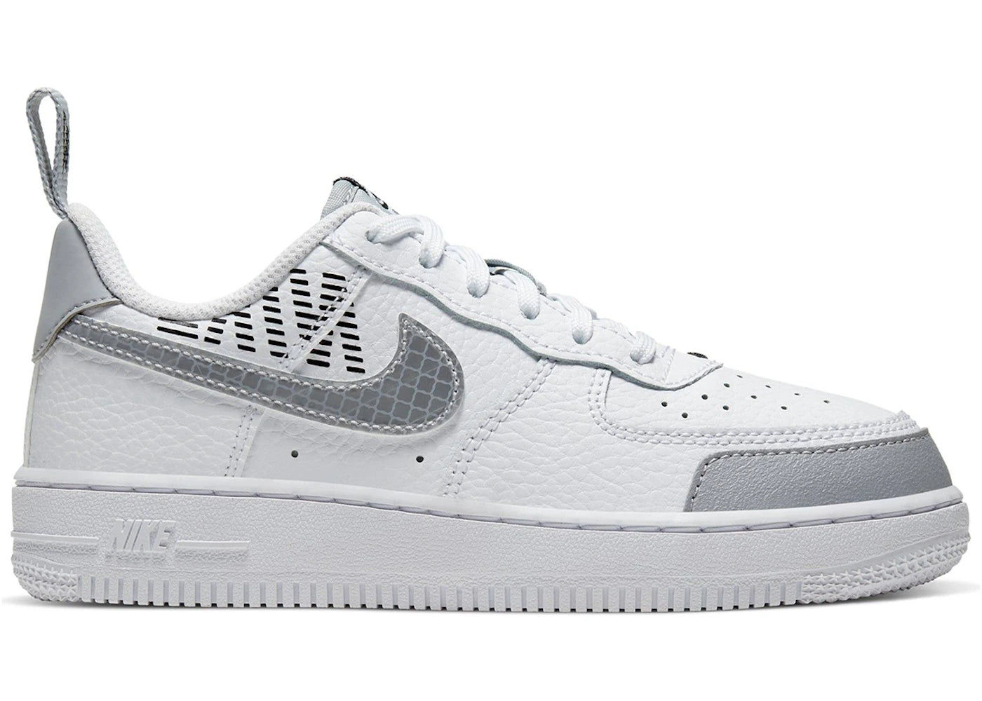 Nike Air Force 1 Low 07 LV8 White Wolf Grey Black (PS) - vue secondaire A