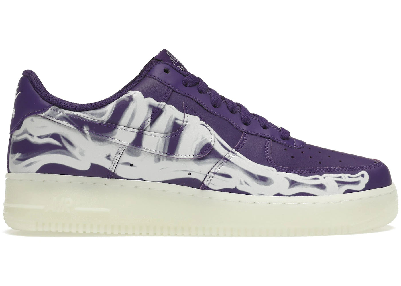 Nike Air Force 1 Low '07 QS Purple Skeleton Halloween (2021) - vue 360