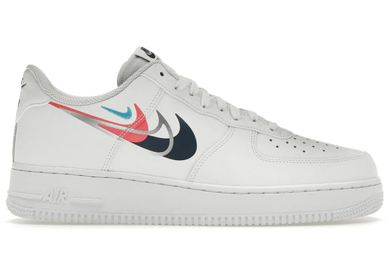 Nike Air Force 1 Low '07 Quadruple Swoosh White Navy Crimson sneakers - authentic Nike shoes