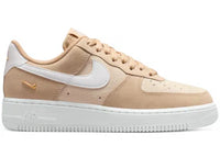 Nike Air Force 1 Low '07 SE Linen Sand Drift Metallic Gold Mini Swoosh (Women's)