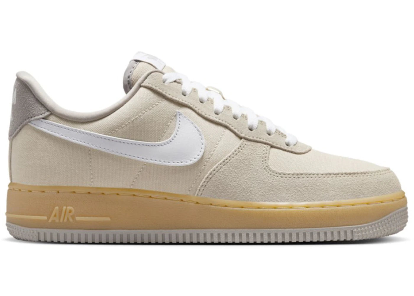 Nike Air Force 1 Low '07 Suede Canvas Khaki (Women's) - vue 360