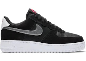 Nike Air Force 1 Low Black Pink Blast Metallic Silver (Women's)