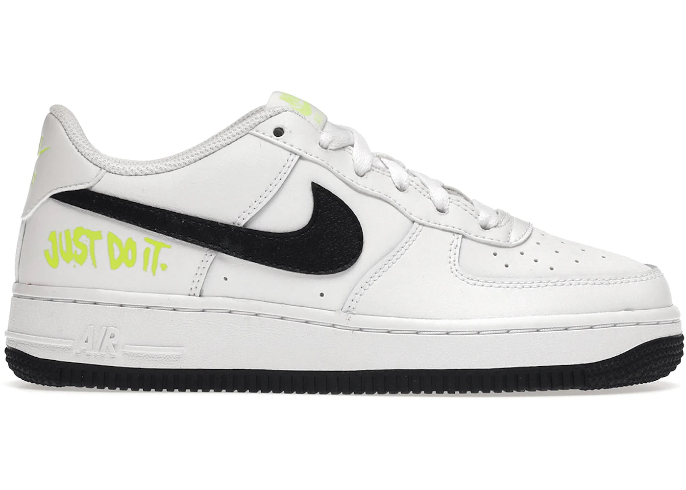 Nike Air Force 1 Low Just Do It White Volt (GS) - vue 360