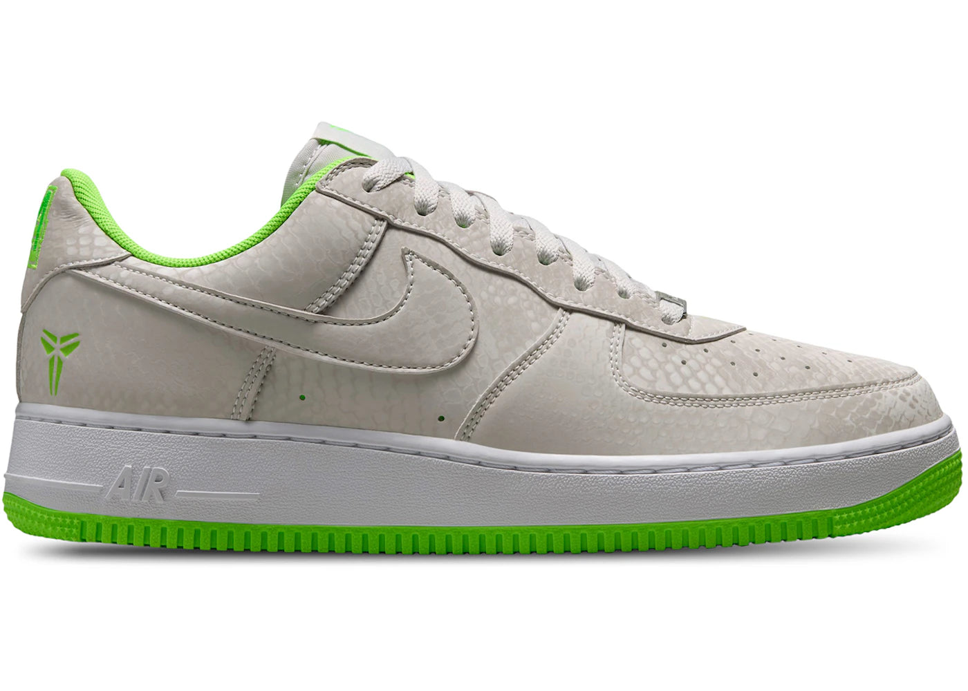Nike Air Force 1 Low Kobe Bryant Forever Vast Grey Electric Green - vue 360