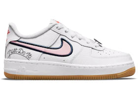 Nike Air Force 1 Low LV8 Just Do It White Pink Glaze (GS) - vue 360