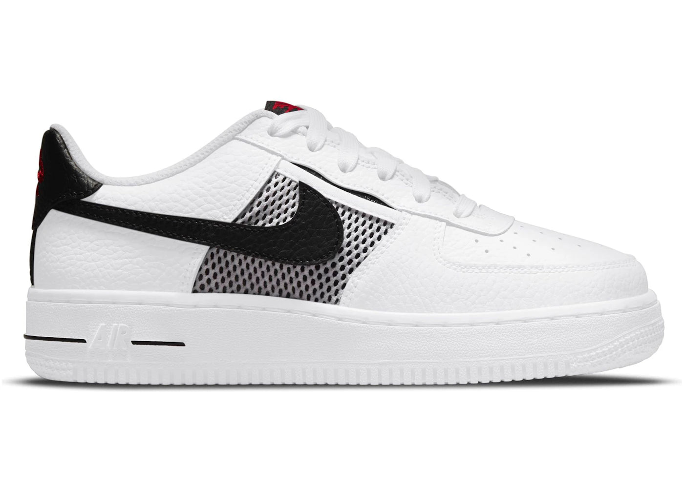 Nike Air Force 1 Low Mesh Pocket White Black (GS) - vue 360