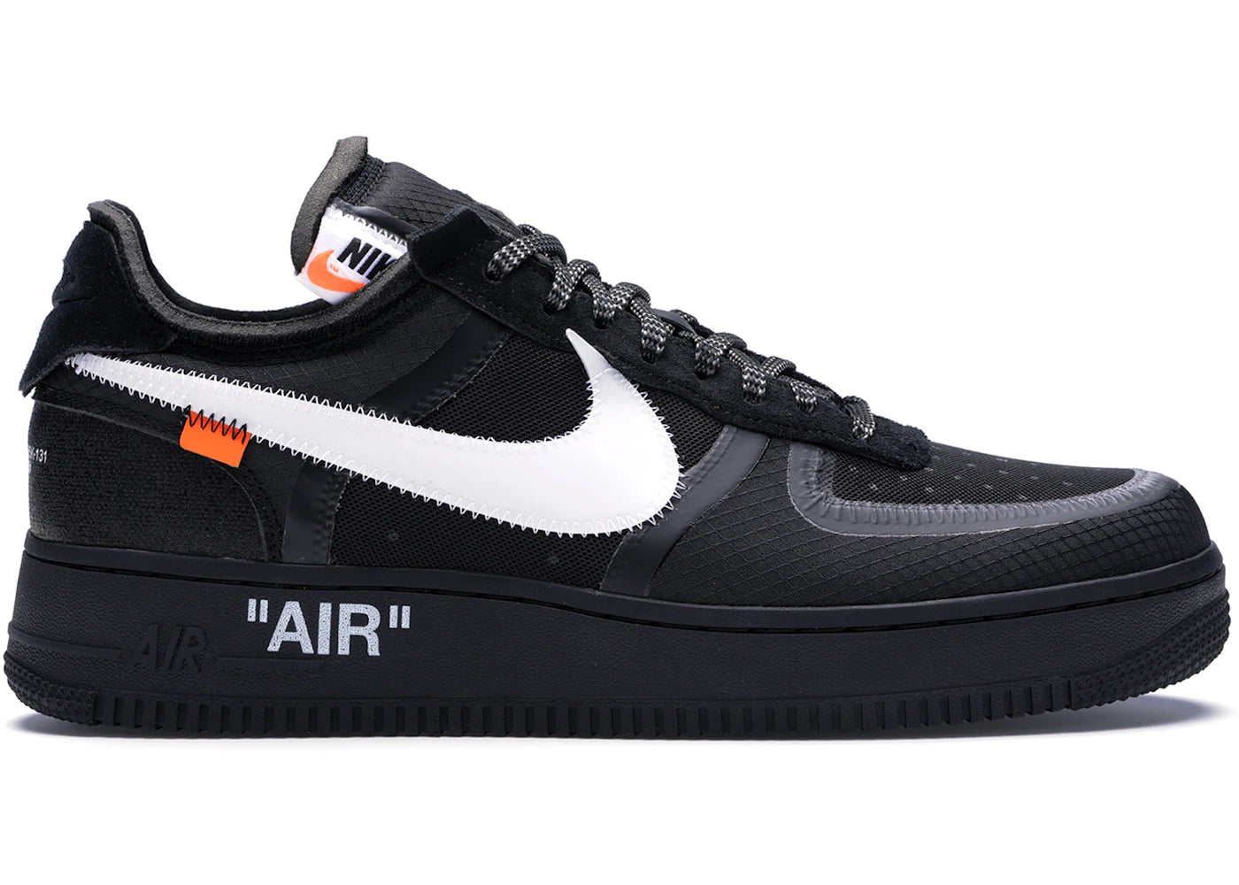 Nike Air Force 1 Low Off-White Schwarz Weiß - vue 360