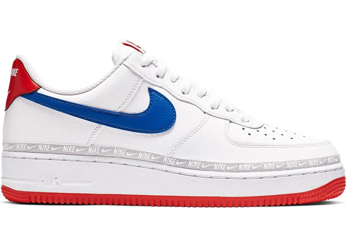 Nike Air Force 1 Low Overbranding White Red Blue - vue secondaire A
