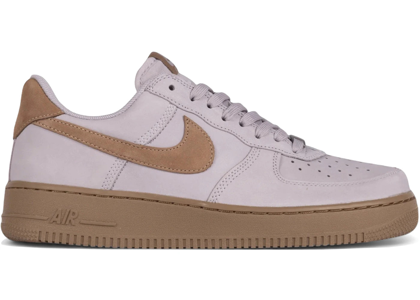 Nike Air Force 1 Low Retro Premium QS Silver Lilac Taupe Badgeless - vue 360