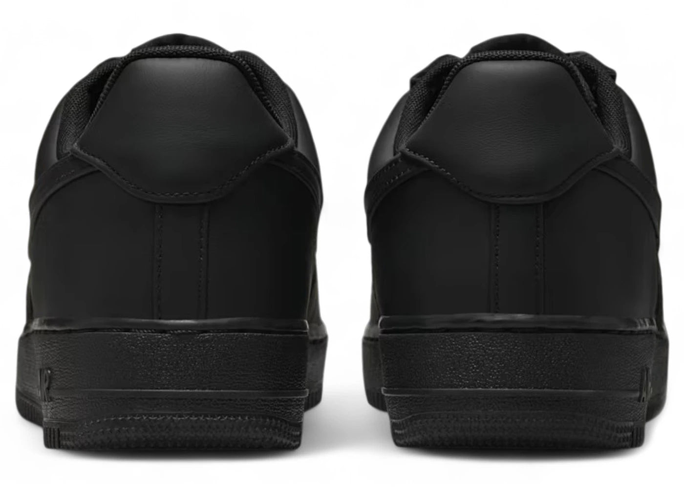 Nike Air Force 1 Low Retro Premium Triple Black Badgeless - vue secondaire B