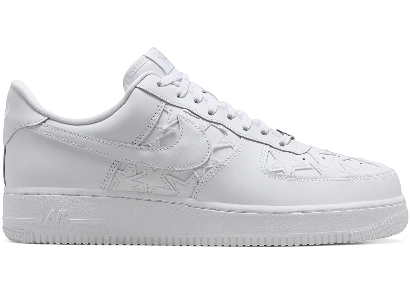 Nike Air Force 1 Low Retro Triple White Stars - vue 360
