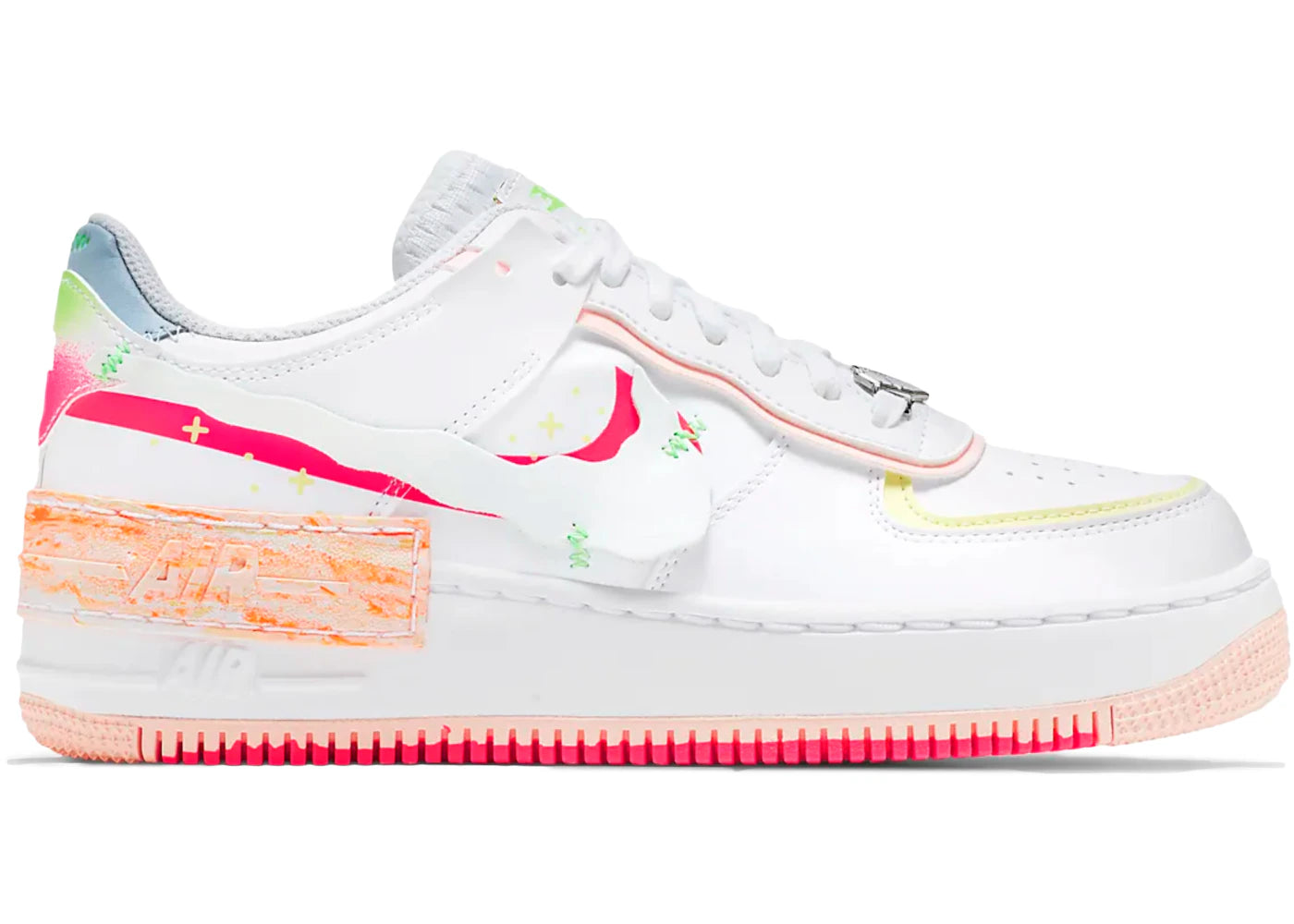 Nike Air Force 1 Low Shadow White Pink Orange (Women's) - vue secondaire A