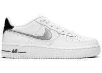 Nike Air Force 1 Low White Black Metallic Silver (GS)