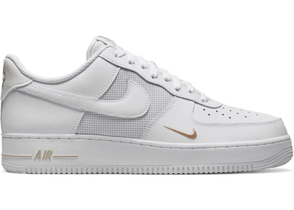 Nike Air Force 1 Low White Desert Khaki Mini Swoosh - authentic Nike sneakers
