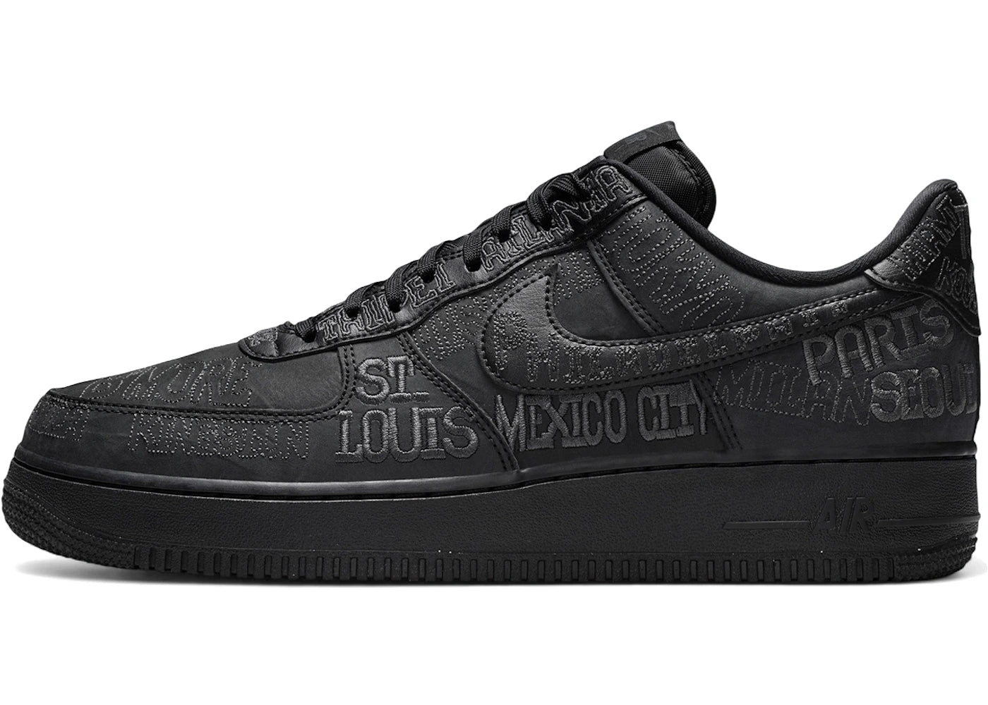 Nike Air Force 1 Low World Tour Black - vue secondaire A