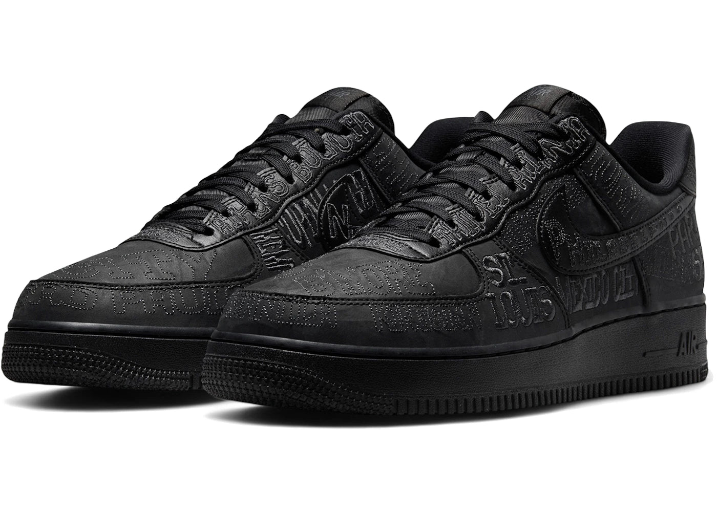 Nike Air Force 1 Low World Tour Black - vue 360