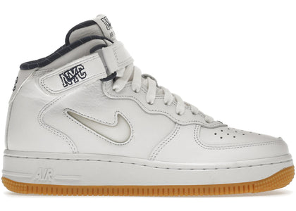 Nike Air Force 1 Mid QS Jewel NYC White Midnight Navy sneakers - authentic Nike shoes