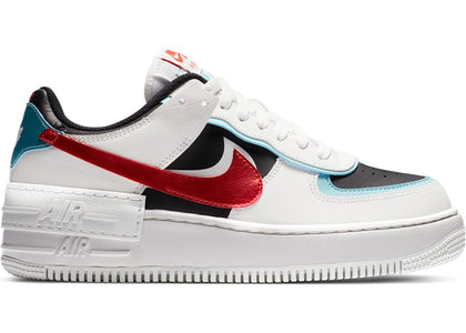 Nike Air Force 1 Low Shadow Bleached Aqua Chile Red (Women's) - authentic Nike sneakers