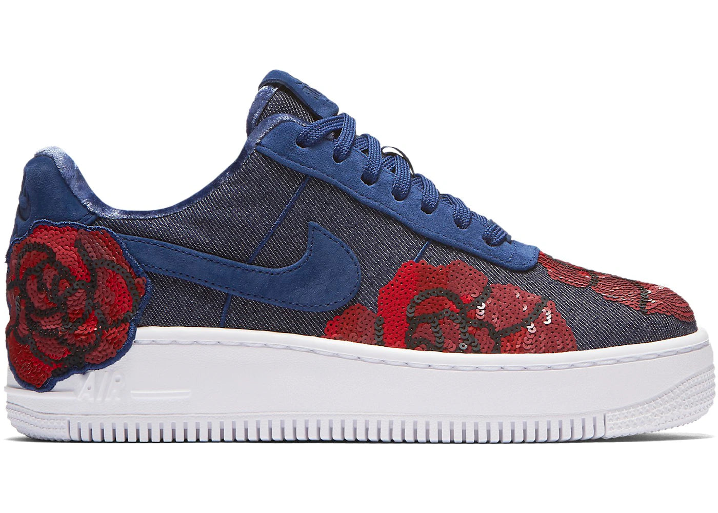 Nike Air Force 1 Upstep Low Denim Rose Blue (Women's) - vue 360
