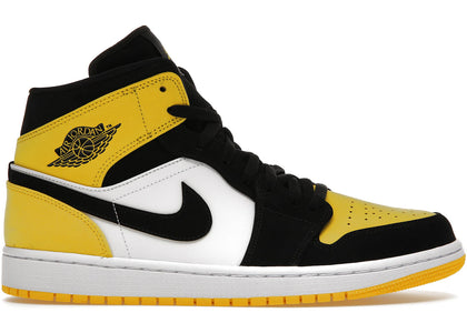 Jordan 1 Mid Yellow Toe Black - authentic Jordan sneakers
