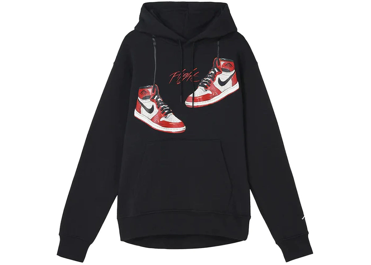 Nike Air Jordan Essentials Chicago Hoodie Black/Chicago Red - vue secondaire A