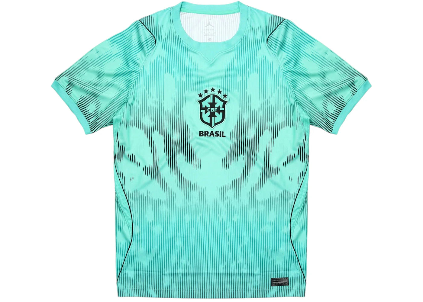 Nike Air Jordan x CBF Brazil Dri-Fit Stadium Goalkeeper Jersey Light Menta/Black