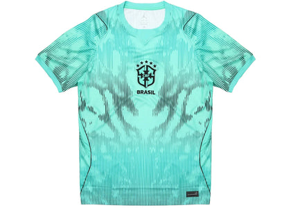 Nike Air Jordan x CBF Brazil Dri-Fit Stadium Goalkeeper Jersey Light Menta/Black - authentic Nike apparel