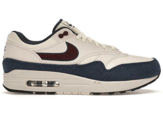 Nike Air Max 1 Coconut Milk Burgundy Crush Navy sneakers - authentic streetwear shoes