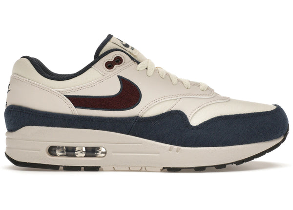 Nike Air Max 1 Coconut Milk Burgundy Crush Navy sneakers - authentic streetwear shoes