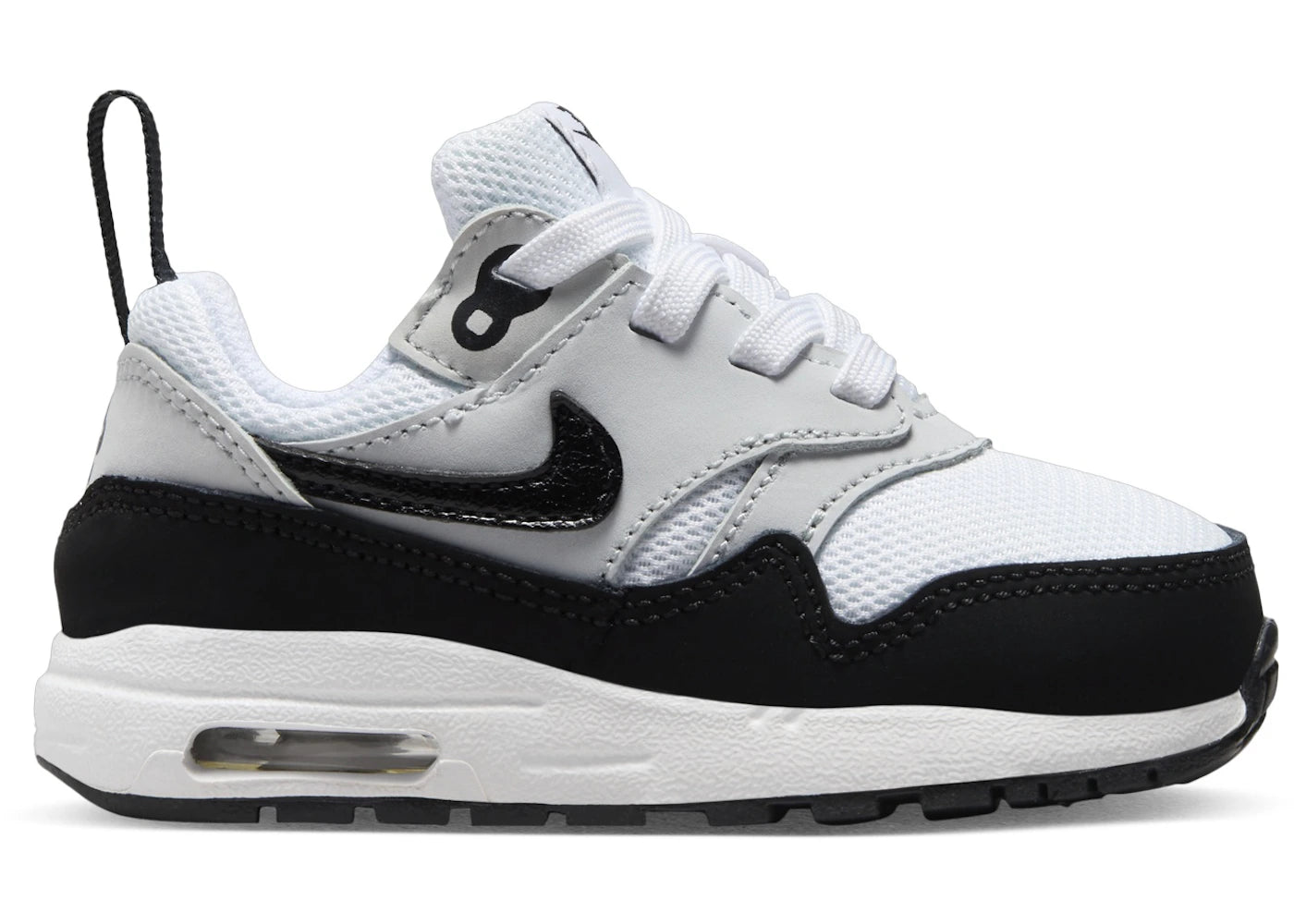 Nike Air Max 1 EasyOn White Pure Platinum Black (I) - vue 360