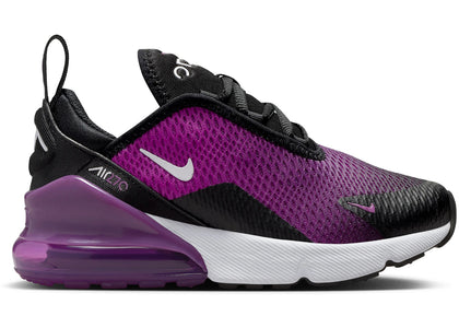 Nike Air Max 270 Black Vivid Purple (PS) - authentic Nike sneakers