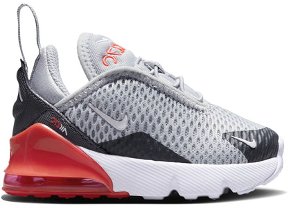 Nike Air Max 270 Wolf Grey Anthracite Bright Crimson White (TD) - sneakers view 2