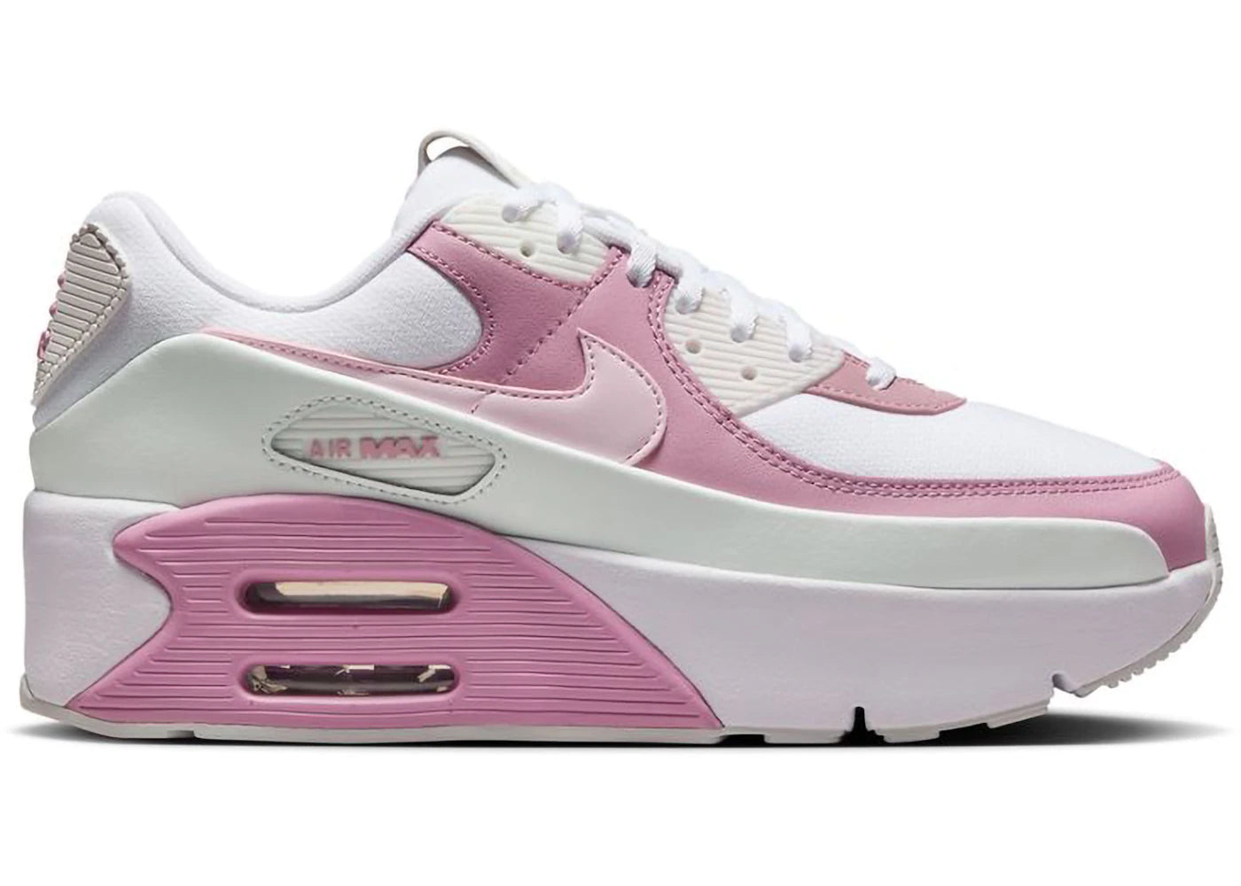 Nike Air Max 90 LV8 White Pink Foam Summit White (Women's) - vue 360