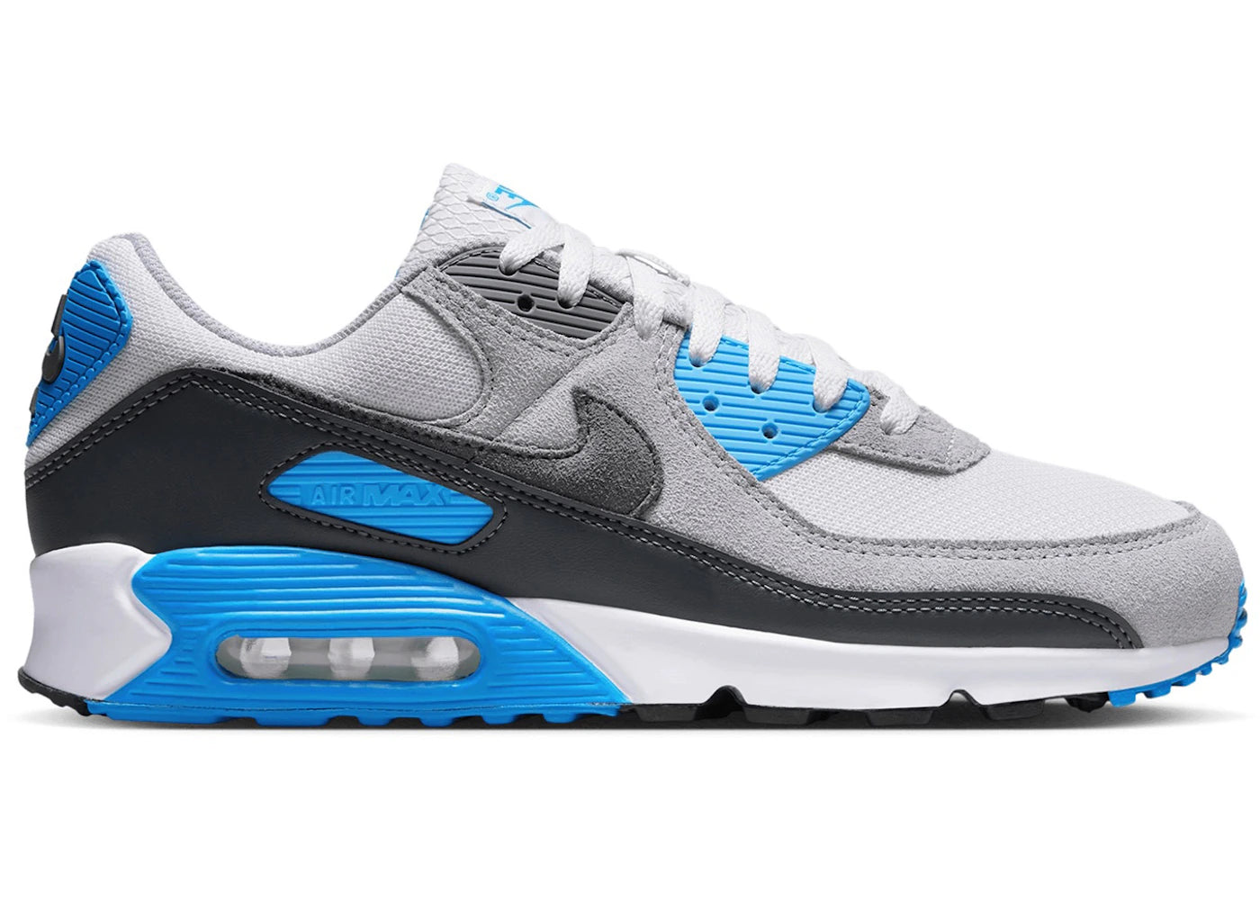 Nike Air Max 90 Platinum Tint Blue Lightning - vue 360