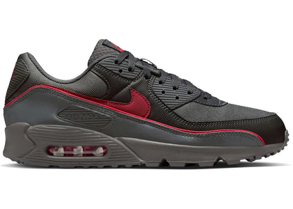 Nike Air Max 90 Premium Iron Grey University Red - authentic Nike sneakers