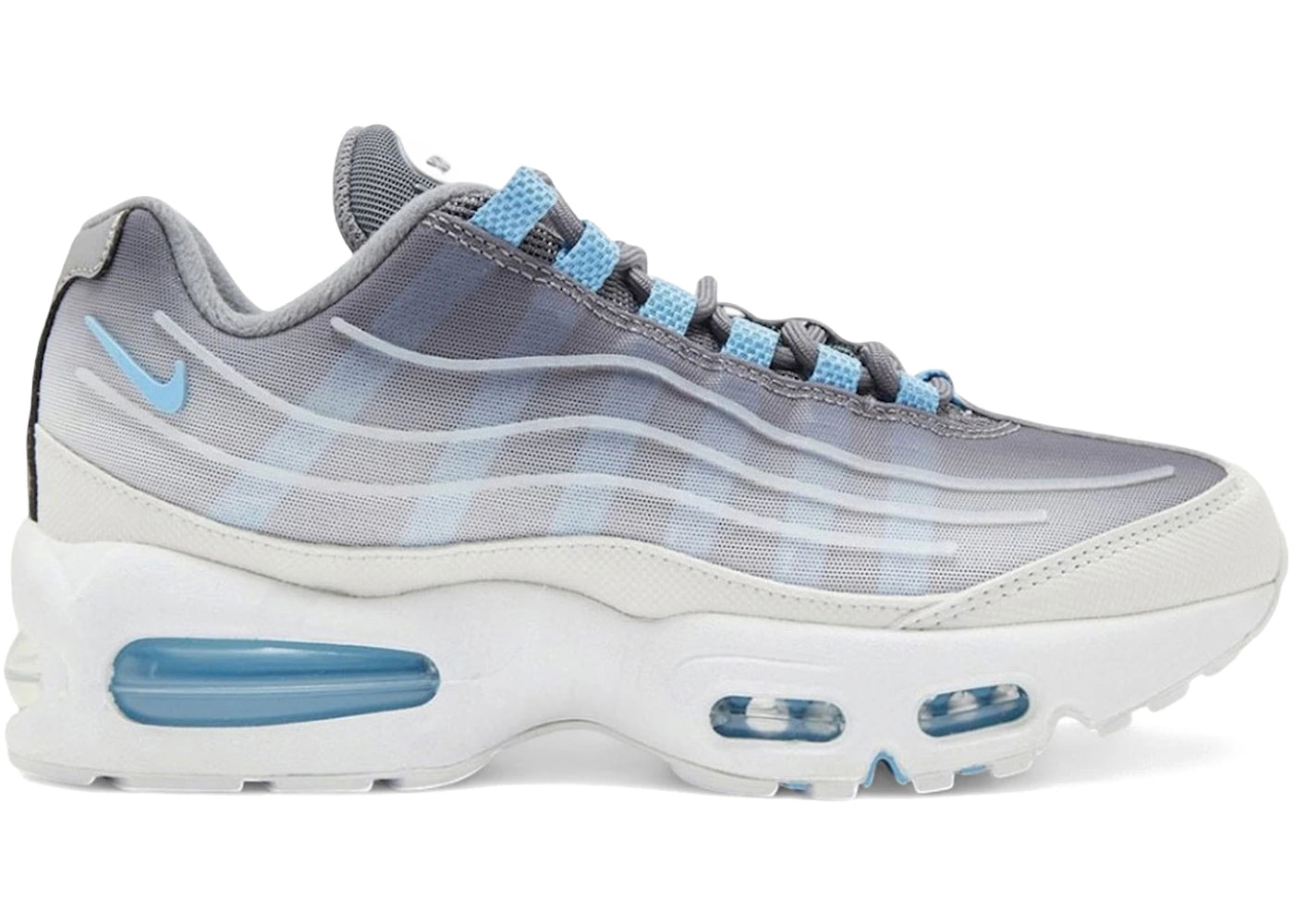 Nike Air Max 95 Big Bubble Tech Smoke Grey Football Blue - vue secondaire A