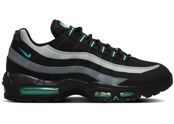 Nike Air Max 95 Black Aurora Green sneakers - authentic streetwear shoes
