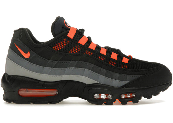Nike Air Max 95 Black Hyper Crimson sneakers - authentic streetwear shoes