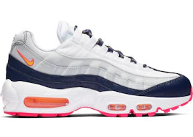 Nike Air Max 95 Midnight Navy Pure Platinum Laser Orange (Women's) - authentic Nike sneakers