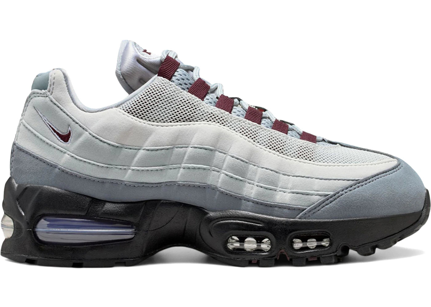 Nike Air Max 95 OG Big Bubble Smoke Grey Burgundy Crush (Women's) - vue 360