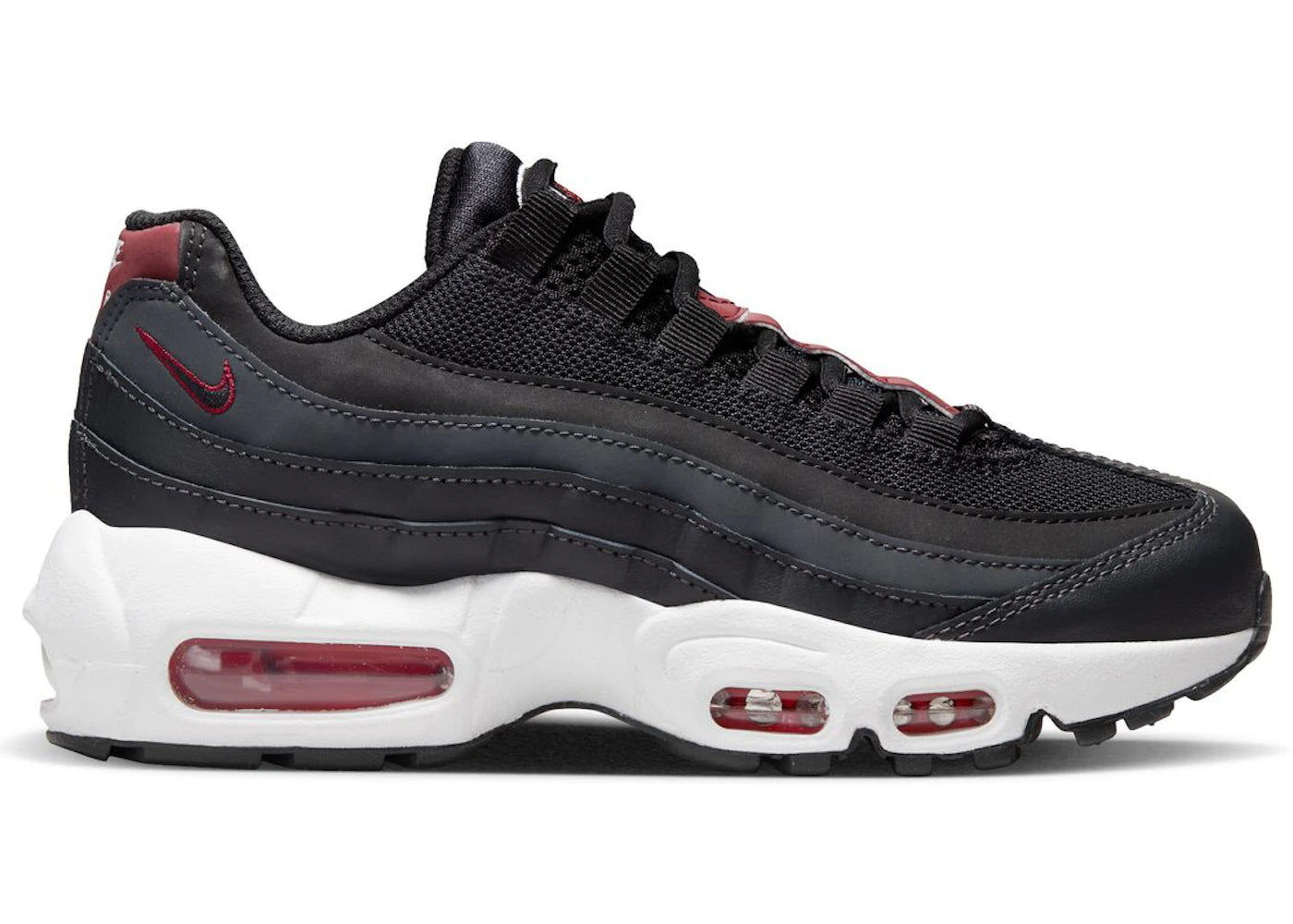 Nike Air Max 95 Recraft Anthracite Team Red (GS) - vue secondaire A