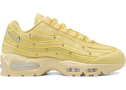 Nike Air Max 95 Soft Yellow Silver Studded (Women's) - authentic Nike sneakers
