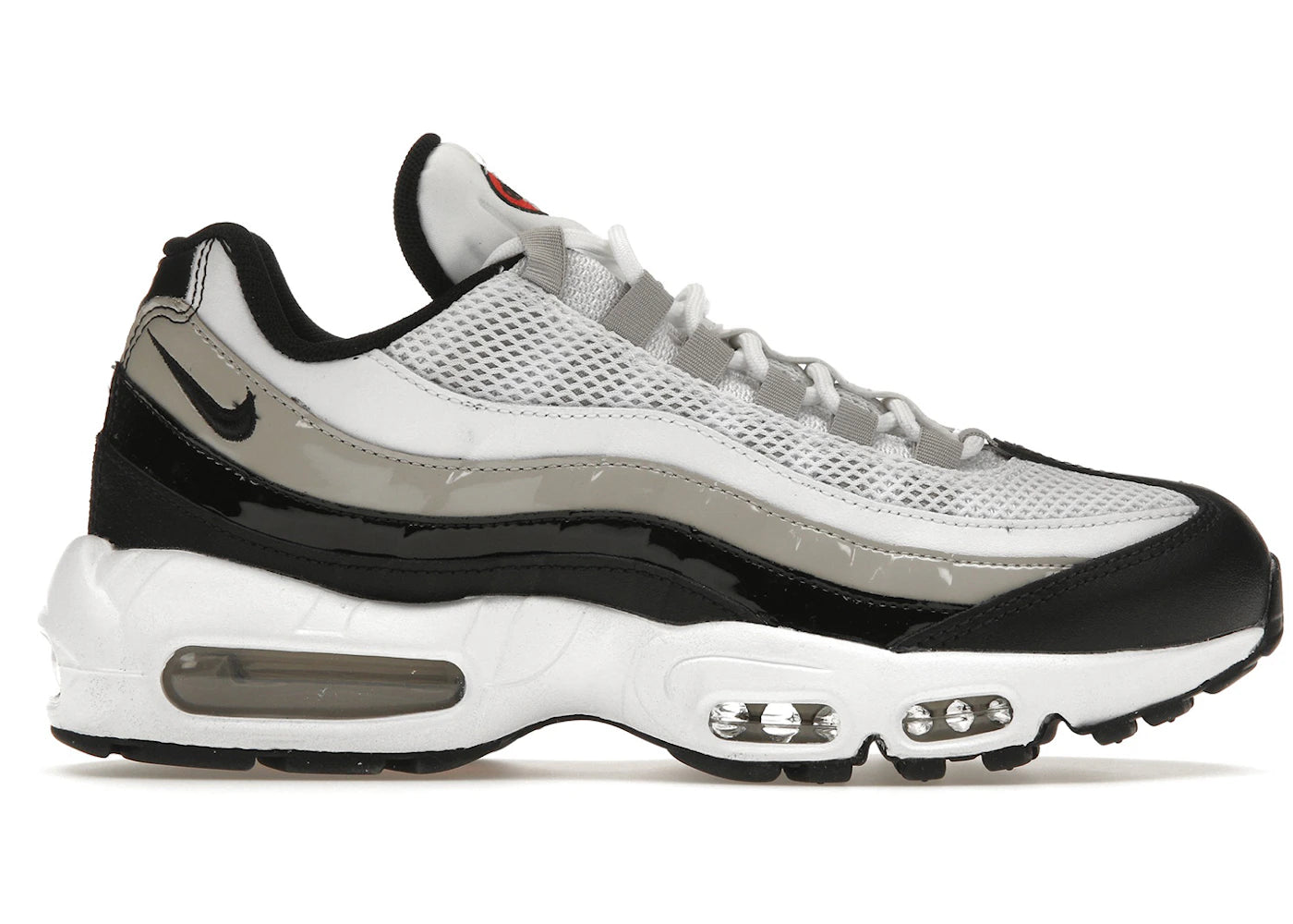 Nike Air Max 95 White Light Iron Ore Black Patent (Women's)