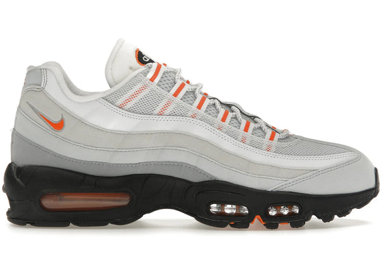 Nike Air Max 95 Wolf Grey Safety Orange Pure Platinum sneakers - authentic streetwear shoes