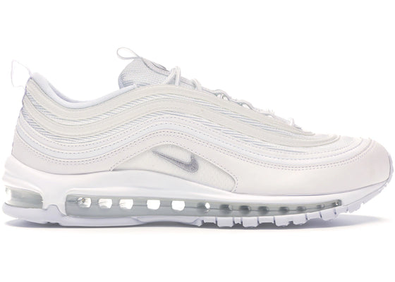 Nike Air Max 97 Triple White Wolf Grey sneakers - authentic streetwear shoes