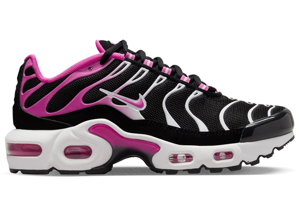 Nike Air Max Plus Black White Laser Fuchsia (GS) sneakers - authentic Nike shoes